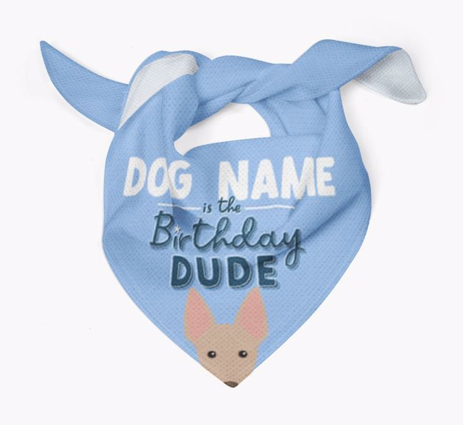 Birthday Dude: Personalized {breedFullName} Bandana